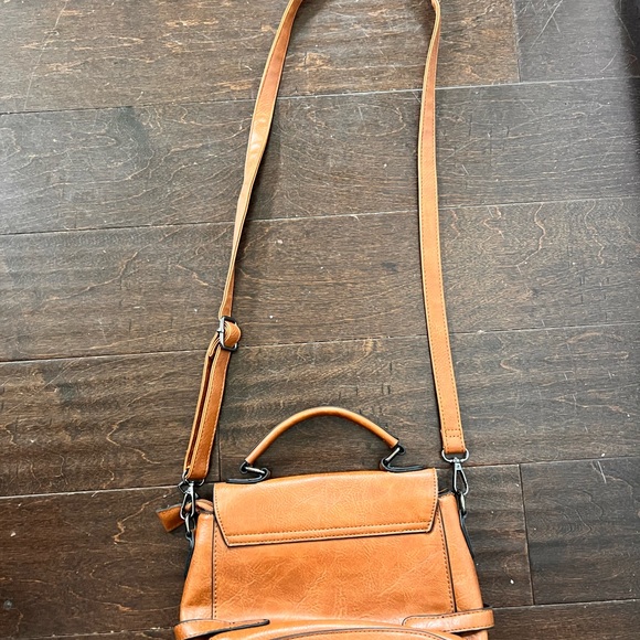 Studded Tan Leather Crossbody Bag - Picture 2 of 4